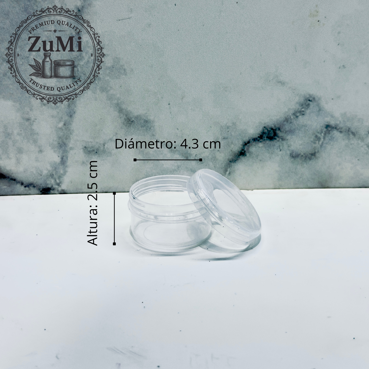 Pomadera Transparente de 25g con Tapa de Rosca