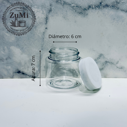 Tarro PET Cristal de 150 ml con Tapa Blanca